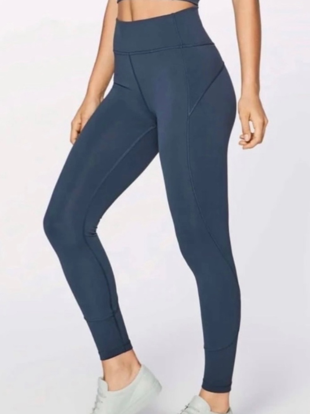 Lululemon In Movement 7/8 Tight Everlux Mach Blue Leggings